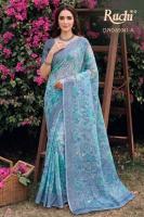 Ruchi saffron chiffon 272 wholesale saree market in calcutta
