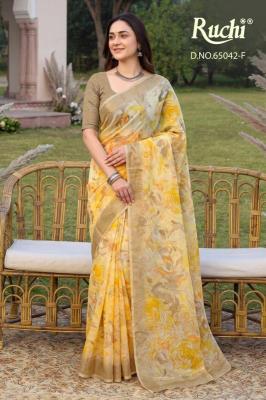 Ruchi saffron chiffon 273 wholesale saree market in kolkata near me