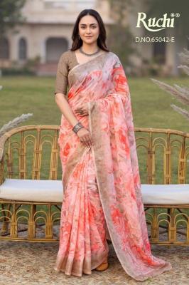 Ruchi saffron chiffon 273 wholesale saree market in kolkata near me