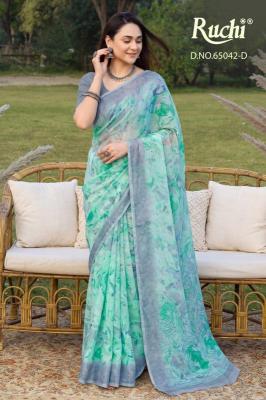 Ruchi saffron chiffon 273 wholesale saree market in kolkata near me