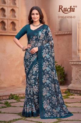 Ruchi saffron chiffon 275 kolkata wholesale market sarees