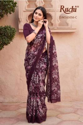 Ruchi saffron chiffon 275 kolkata wholesale market sarees