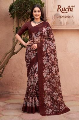 Ruchi saffron chiffon 275 kolkata wholesale market sarees