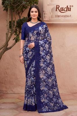 Ruchi saffron chiffon 275 kolkata wholesale market sarees