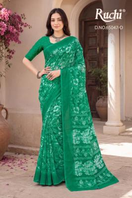 Ruchi saffron chiffon 276 kolkata wholesale saree market price