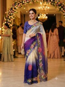 Vinayak digital floral  	 wholesale saree market in ahmedabad