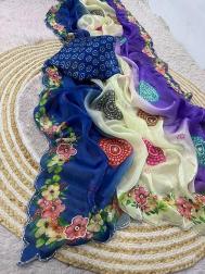 Vinayak digital floral  	 wholesale saree market in ahmedabad