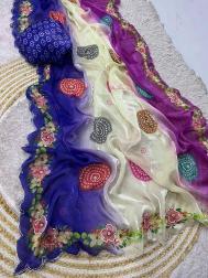 Vinayak digital floral  	 wholesale saree market in ahmedabad
